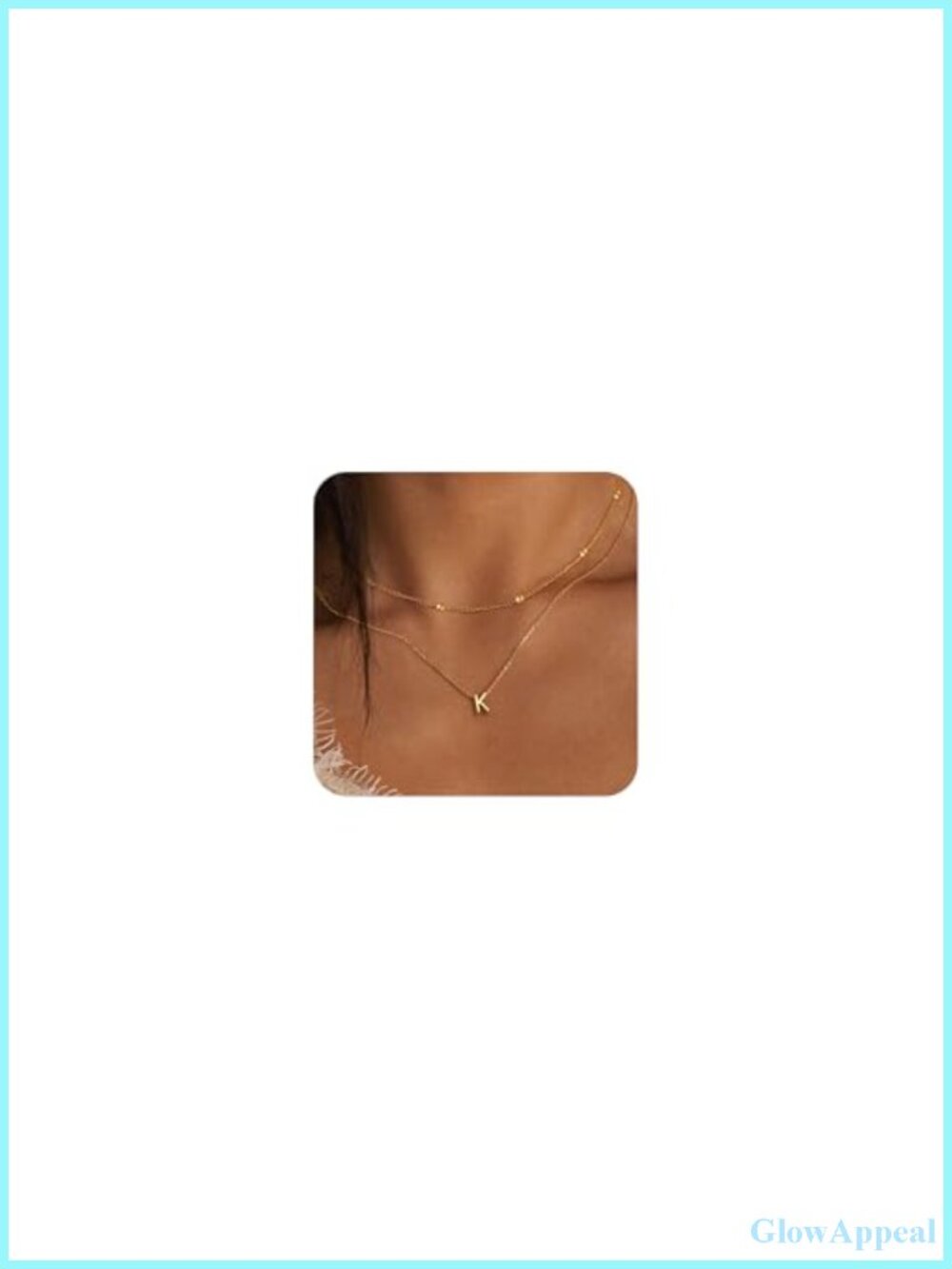 14k Gold Plated Initial Necklace Set Layered Dainty Pendant Choker for Women